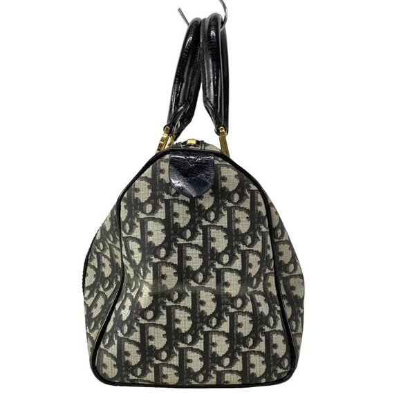 DIOR/ChristianDior Trotteur Black Cream PVC Patent Leather Handbag - Picture 12 of 15
